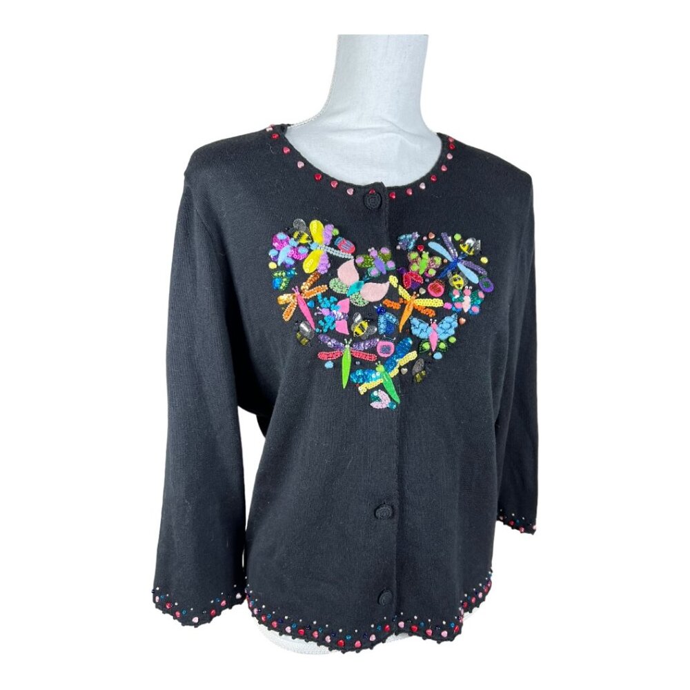 Beaded‎ Smitten Heart Sweater